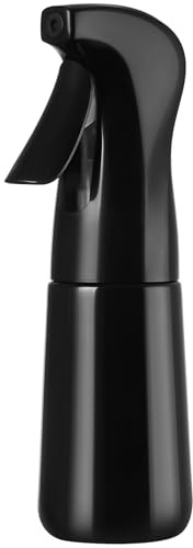 Beugo Spray Bottle, 200ml Continuous Mist Empty Hair Spray Bottles, Black | Fine Mist Sprayer, Ultra-fine Nozzle, Ergonomic Handle, 360° Leak-proof, for Hair, Face, Plants & Pets