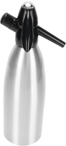 Luocute Tragbarer Wassersprudler, 1-Liter-Sprudelwassermaschine aus Aluminium für die Hausbar und den Außenbereich, Wassersprudler Zum Einfachen Selbermachen von Kohlensäurehaltigen