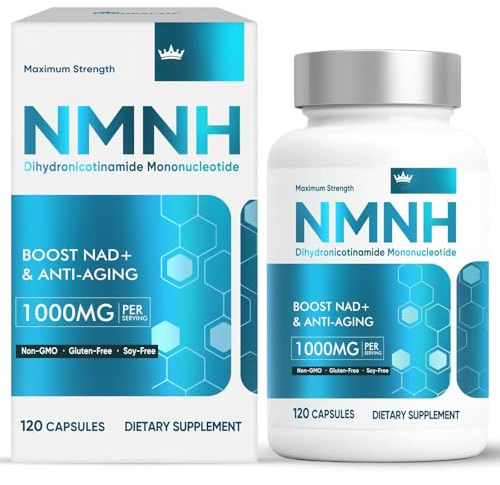 NMNH 1000mg Par Portion, 120 Gélules Resvératrol Supplément NAD+