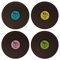 trendaffe Vinyl Platzsets im 4er Set - Schallplatte Platzdeckchen Tischset Tischmatte