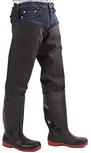 Amblers Safety Rhone Thigh Safety Wader Black/Red