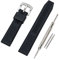 VINBAND Bracelet Montre Remplacer Silicone Bracelet Montre - 16mm, 18mm, 20mm, 22mm, 24mm Caoutchouc Montre Bracelet avec Acier Inoxydable Boucle (22mm, noir)