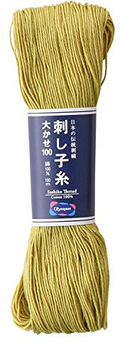 Olympus Sashiko Thread 100m Skein col.106 -Goldenrod- Japanese Embroidery & Quilting