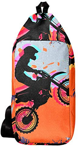 EZIOLY Auto Skills Schulter-Rucksack Sling Bag Crossbody Tasche Reise Wandern Daypack für Männer Frauen