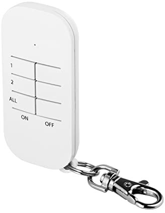Smartwares 2-Kanal-Fernbedienung mit Schlüsselanhänger – Plug & Connect - Reichweite bis 30 m – Indoor-Sender – SH4-90150 SH4-99150 weiß