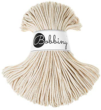 Bobbiny Junior 3 mm - Rope-Garn 100 m … (Golden Natural)