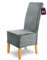 SCHEFFLER-Home Stretch Stuhlhussen Samt Puma Velvet/Velours Stuhlhussen 4er Set Grau lang/Stuhlabdeckung als Stuhlhussen Schwingstühle/Spann-Stuhlhussen Lang/eleganter Chenille Stuhlüberzug