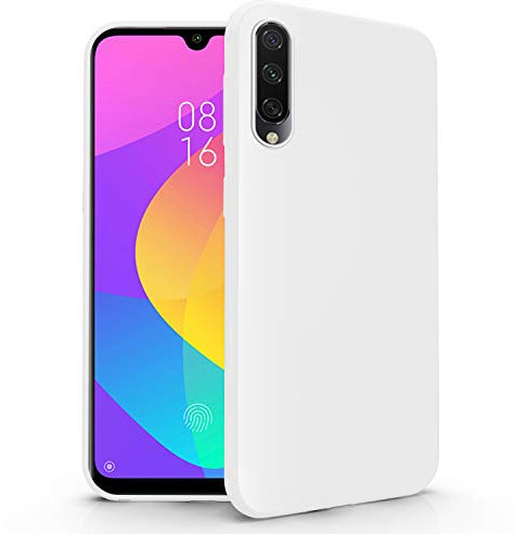 N NEWTOP Cover Compatibile per Xiaomi Mi A3, Custodia TPU Soft Gel Silicone Ultra Slim Sottile Flessibile Case Posteriore Protettiva (Bianco)
