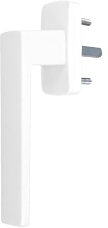 Aluminium Fenstergriff Quadrat, Farbe:Weiß RAL 9016, Stiftlänge:40mm