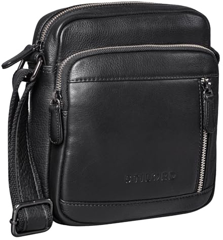 STILORD Trae Tasche Herren Umhängetasche klein Leder Vintage Messenger Bag Herrenhandtasche für Tablet Moderne Leder Schultertasche für Männer Farbe:mittel - braun