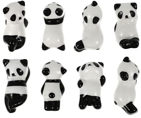 8pcs Chopsticks Stand Rest Ceramic Chopstick Rest Cute Chopstick Rest Panda Chopsticks Rest Ceramic Spoon Fork Holder