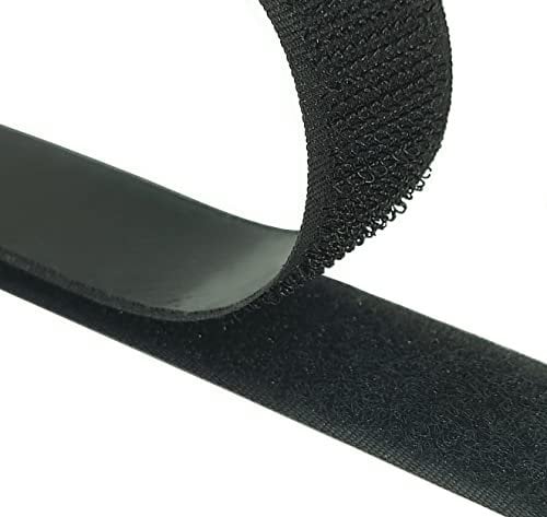 Klettband Selbstklebend, Klettverschluss selbstklebend doppelseitig, in schwarz Klettband Selbstklebend Extra Stark Länge, Breite, Farbe wählbar (schwarz, 50 mm x 3 m)