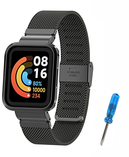 SenMore Compatibile con Xiaomi Redmi Watch 2 Lite - Cinturino di Ricambio in Metallo, Acciaio Inossidabile per Redmi Watch 2 Lite