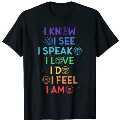 Yoga 7 Chakren Mediation Namaste Peace T-Shirt