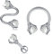 Rajnard 16G Helix Tragus Piercing Ohrring Knorpel Ohrringe Chirurgenstahl Drachenklaue mit Stein Schmetterling Piercing Schmuck für Frauen Männer 3Pcs