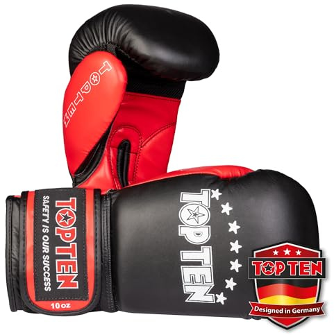 Boxhandschuhe „TOP TEN“, Schutzausrüstung Boxen, Faustschützer für Sie & Ihn