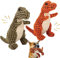 Wnddle Hund Kauspielzeug mit Dino Design, 2Pack Spielzeug für Hunde, Interaktives Hundespielzeug mit eingebauten Quietscher gegen Langenweile