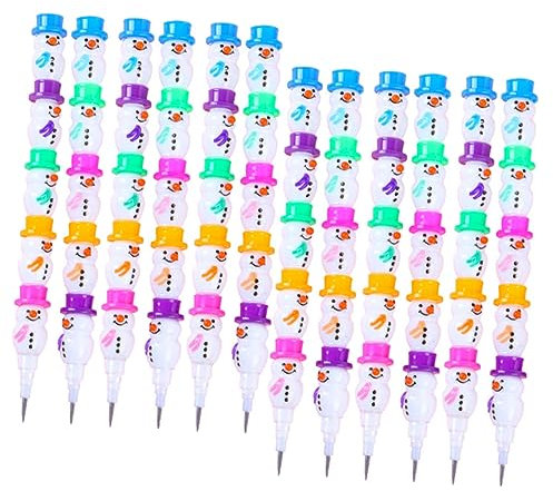 Ciieeo 12pezzi Matite Impilabili Per Ragazzo Ragazza Ragazza Forma Di Pupazzo Di Materiali Scolastici Creativi Per Studenti e Insegnanti