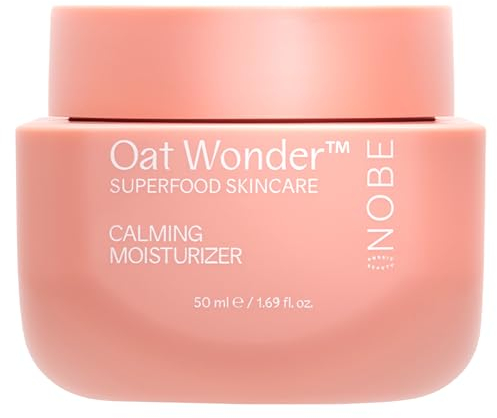 NOBE Oat Wonder Beruhigende Feuchtigkeitscreme für unreine, reife Haut 50 ml – Ecocert-zertifizierte vegane beruhigende Cremesalbe gegen Juckreiz, Hautrötungen – Nordic Moisturizer Gesicht