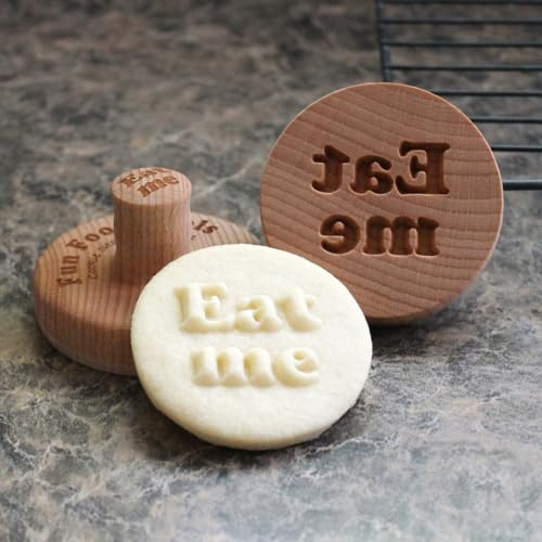 Fun Food Tools, Keksstempel aus Holz, 6,3 cm (Eat me CS-111)