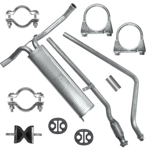 Polmo Schalldämpferset Auspuffanlage Auspuff für Peugeot 107 1 I Schrägheck 2005-2010 1.4 HDI