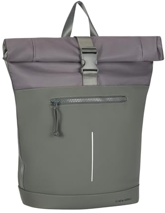New Rebels Bruce New York Anthrazit 21L Rolltop Rucksack Wasserabweisend Laptop 15.6