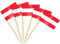 AhfuLife 100 Stück Österreich Zahnstocher Flaggen, Österreichische Deko Fahne Klein Mini Zahnstocher Österreich Fähnchen für EM Euro Eurovision WM Cupcake Topper Toothpick Cocktail Party Pub Deko