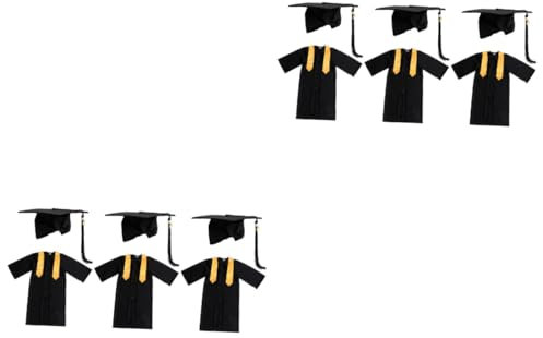 VALICLUD 6 Stück 1 Abschlusskleid für Männer Schwarzer Anzug Abschlusskleid und Mütze bachelor abschluss the ba formelle Kleidung Motorhaube für Männer Abschlusskleid und Hut Erwachsener
