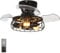 Dceinz Retro Deckenlampe mit Ventilator und Fernbedienung Silent Indutrial Lampe mit Ventilator 6 Gang DC Smart Wohnzimmer Deckenventilator mit Beleuchtung Schwarz 3 Flügel für Schlafzimmer, Schwarz