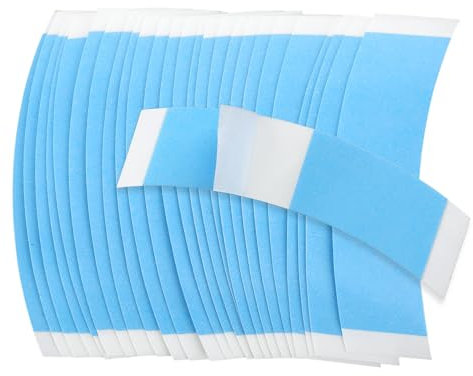 Yolev 60 Stück Ersatztapes Klebestreifen Klebeband für Haarverlängerungen Wasserdichtes Superstarkes Styling Haarband Perückenband Doppelseitiges Klebeband Tapes Klebestreifen Extensions kleber