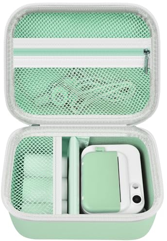 Kinderkamera Tasche für Uleway/ für GREENKINDER/ für GlobalCrown/ für Gofunly/ für Ushining Mini Digital Kamera, Sofortbildkameras Schutzhülle Tragetasche Halter für Druckpapier (nur Hülle) Hellgrün