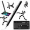VINEST Schwarzer Magnetischer Fidget Pen Stifte Set, Rubidium Eisen Bor Magnet Stift zur Stressabbau, Kapazitive Berührung Magnetstift mit Aufbewahrungskiste, Adhs Stift für Junge Männer