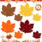 GreenYeah 16 Stück Ahornblätter Herbst Platzsets Set, 8 Ahornblatt Tischsets, 8 Ahornblatt Untersetzer, Maple Leaf Cutwork Filz Untersetzer, Herbst Blätter Tischsets Thanksgiving Herbstdekoration