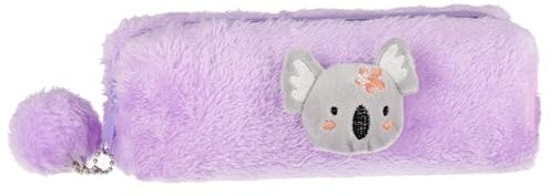 sarcia.eu Plüsch-Federtasche für Mädchen, mit Reißverschluss 23x8x5cm (Koala)