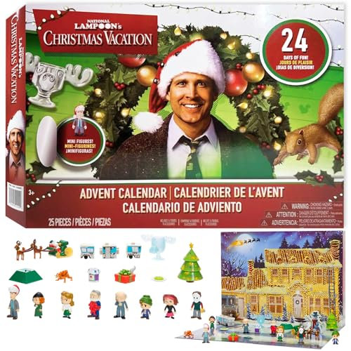 Axingqiwu Adventskalender 2024, Christmas Vacation Adventskalender, National Lampoon's Christmas Vacation, 3D Weihnachts Countdown Kalender 24 Tage, Adventskalender Kinder Frauen Geschenke
