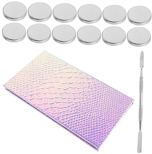 HONMEET 1satz Leere Lidschattenpalette Mit Spiegel Magnetische Farben Make-up Aufbewahrungsbox Stabil Und Tragbar Für Reisen Inklusive Farbmischstab
