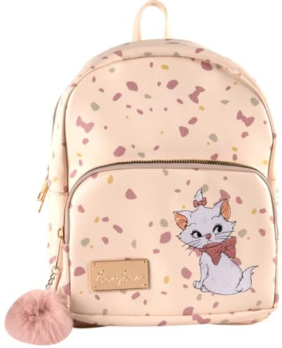 Cerdà Disney Les Aristochats Sac à dos - Simili cuir - Motif Marie - Beige et rose