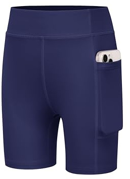 Arshiner Mädchen Shorts Sport Leggings Kurze Hose Kinder Radlerhose | Hohe Taille,Atmungsaktiv,Turnhose,Gymnastikhose,Yogahose,mit Tasche,5-14 Jahre
