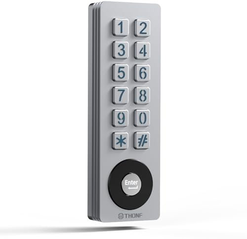 Universal-Garagentoröffner-Tastatur mit Metallgehäuse, funktioniert mit Liftmaster, Chamberlain, Craftsman, Genie, Marantec, Linear und Nortek, keine Kopplung erforderlich (rechteckig)
