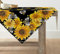 Artoid Mode Schwarz Sonnenblumen Bienen Frühling Tischwäsche, Saisonnal Sommer Küche Tisch Dekoration Drinnen Urlaub Party Dekor 85x85 cm