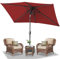 Daromigo Sonnenschirm Rechteckig 300 x 200 cm Rot mit Kurbel | Ampelschirm Sonnenschutz UV50+, 30° knickbar, Gartenschirm Terrassenschirm wasserdicht für Garten, ohne Ständer