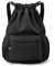 YEAMLTE Beutel Rucksack, 1 Turnbeutel Herren, Beutel Groß Sportbeutel Damen, Turnbeutel Kordelzug, Wasserdicht Sportbeutel, Kordelzug Rucksack, Unisex, Geeignet für Outdoor-Sportarten (Schwarz)