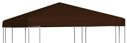 Pavillonabdeckung 310 g/m² 3x3 m braun