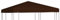 Pavillonabdeckung 310 g/m² 3x3 m braun