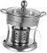 Garneck 1Ensemble Réchaud à Fondue Acier Inoxydable Portable avec Réservoir Huile pour Barbecue Camping