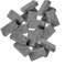 HANABASS 20Pcs Miniature Brick Model Grey Rectangle Shape Landscaping Decor for Table and for Model Train Layouts and DIY Projects