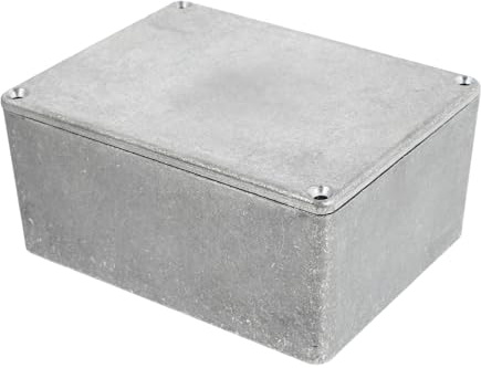 Scatola in Alluminio per 1590c Effetti Chitarra, Argento | Uso Pratico, Superficie Lucida e Resistente alla Ruggine, Materiale in Alluminio, Finitura Ecologica