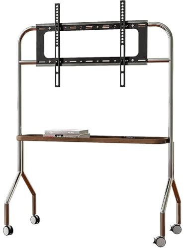 PP-Vic Chevalet d'art Portable pour Téléviseurs De 43 À 75 Pouces, Support TV Mobile À roulettes,avec Plateau De Rangement, Espacement des Trous De Montage Réglable,Capacité De Charge De 50 Kg,A