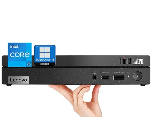 Lenovo ThinkCentre M75q Business Mini Desktop Computer, AMD Ryzen 5 Pro (Up to 4.40GHz), 64GB RAM, 1TB PCIe SSD, Ultra-Quiet Design, 2-Monitor Support 4K, WiFi 6, Keyboard & Mouse, Windows 11 Pro