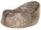 Icon Kunstfell Sitzsack-Leige für Erwachsene, Mink Braun, Flauschiger Kunstpelzstoff, Riesen Sitzsack Sessel mit Füllung, Bean Bag Chair, Bequemer Sessel Wohnzimmer, Lounge, Schlafzimmer
